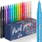 Set of 15 Acrylic Paint Pens for Rock, Stone, Ceramic, Glass, Wood, Metal, Fabric, and Canvas Pebbles Water-Based Extra-Fine Tip 0.7mm Paint Markers